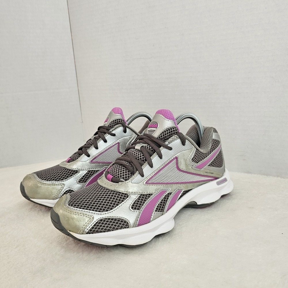 REEBOK Runtone Mesh Sneakers Athletic Running Shoes Pink/Silver Gray Size 9